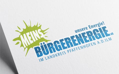 Logodesign für die Bürgerenergie eG im Landkreis Pfaffenhofen a.d.Ilm