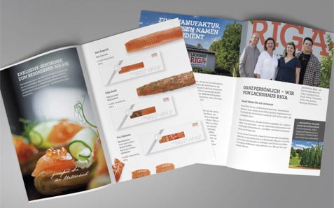 Lachshaus Riga, Image-Broschüre
