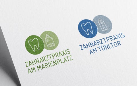 Logodesign für eine zahnärztliche Gemeinschaftspraxis in Wolnzach und Pfaffenhofen a. d. Ilm