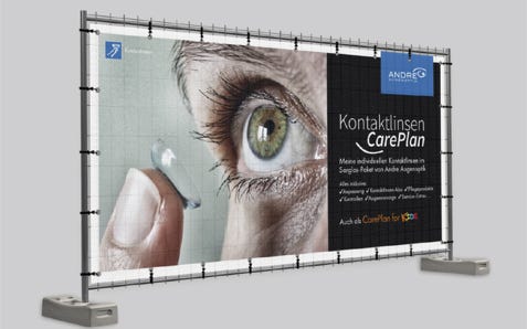 Bauzaunbanner ANDRE Augenoptik